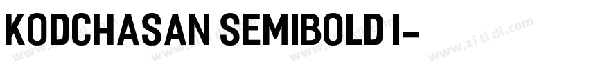 Kodchasan SemiBold I字体转换